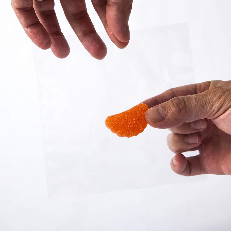 Crinklee Clear Caramel, Candy and Chocolate Wrappers, Natural Cellophane, 1000