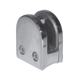 Lavi Industries 40-813R/2 Polished Stainless Steel Radius Glass Grip 1/2" Glass