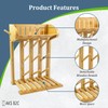 AKS B2C Bamboo Baby Bottle Drying Rack, Vertical Space Saving