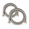 2 Pack Foskan 5FT Stainless Steel Braided Washing Machine Hose,Burst