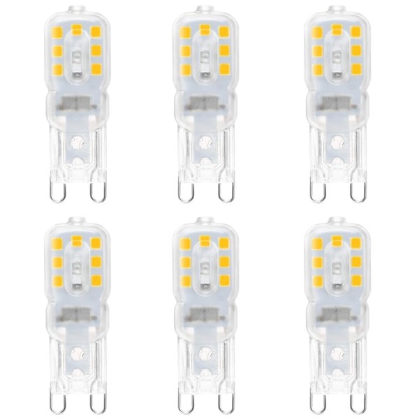 WULUN G9 3W LED Bulbs with Transparent Cover, G9 Socket,