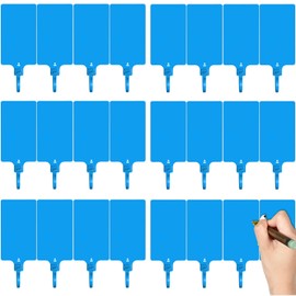 Youyole 200 Pieces Plastic Tags Waterproof Plastic Seal Shipping Tags Logistics Use Big Sign Tie Large Label Tie 250 mm Total Length (Light Blue, 2.28 x 3.94 Inches)