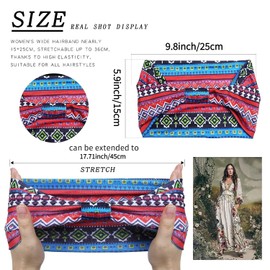 Kavya Wide Headbands for Women's Hair, Soft Hair Bands for Women Yoga Ladies Headband Elastic Headbands Knotted Head Bands Adult Women, Hair Scarf Fashion Hair Accessories