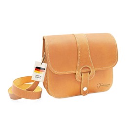 Thielemann gelbe Damen Handtasche Kapstadt Made in Germany, Umhängetasche aus Leder, Abendtasche, Echtleder Tasche zum Umhängen, Crossbody Bag, Ledertasche zum Ausgehen