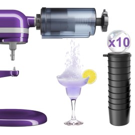 Jooke Shaved Ice Attachment for Kitchenaid Stand Mixer,Homemade Shaved Ice Maker,Snow Cone Machine for Kitchenaid Ice Shaver with 10 Reusable Ice Cube Mold,Ice Crushers for Home Use,Instruction Manual