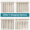 BGment Linen Curtains 36 Inch Length for Kitchen Cafe Window,