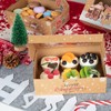 24 Pack Christmas Cookie Boxes, Foldable Treat Box with Window,