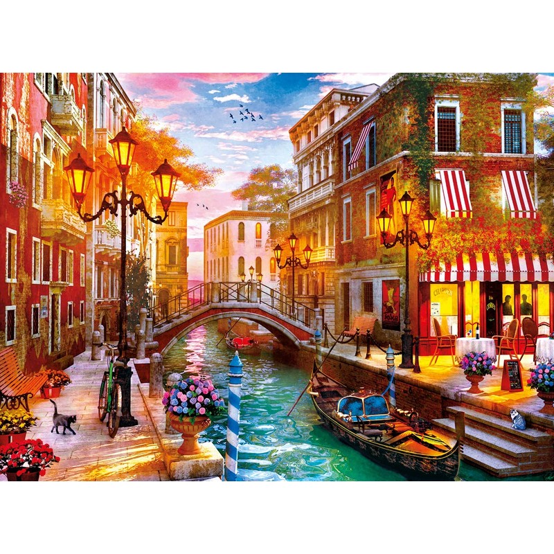Clementoni Collection Puzzle-Sunse Over Venice-500 Pieces, Multicoloured, 35063