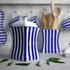 City to Cottage® Navy Blue Striped | Handmade Hand Painted