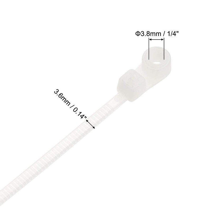 sourcing map Mount Head Cable Zip Ties 6 Inch Screw