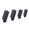 Beelee 4 Pack Black Towel Hooks for Bathroom Wall Mounted