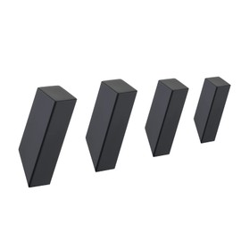 Beelee 4 Pack Black Towel Hooks for Bathroom Wall Mounted Coat Hooks Heavy Duty Hat Stand Coat Hangers Wall Hooks BA9808B-4