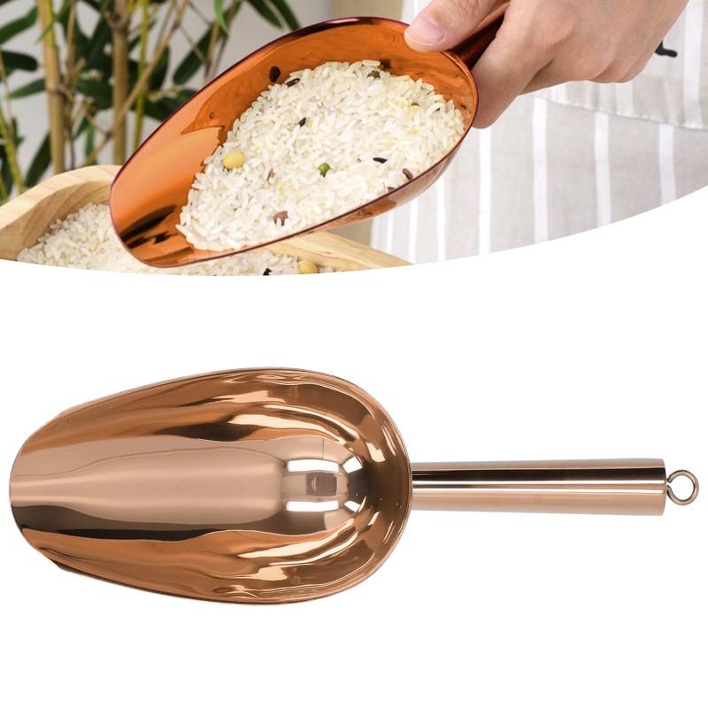 Ice Scooper Stainless Steel U Shaped Sturdy Food Grade Ice