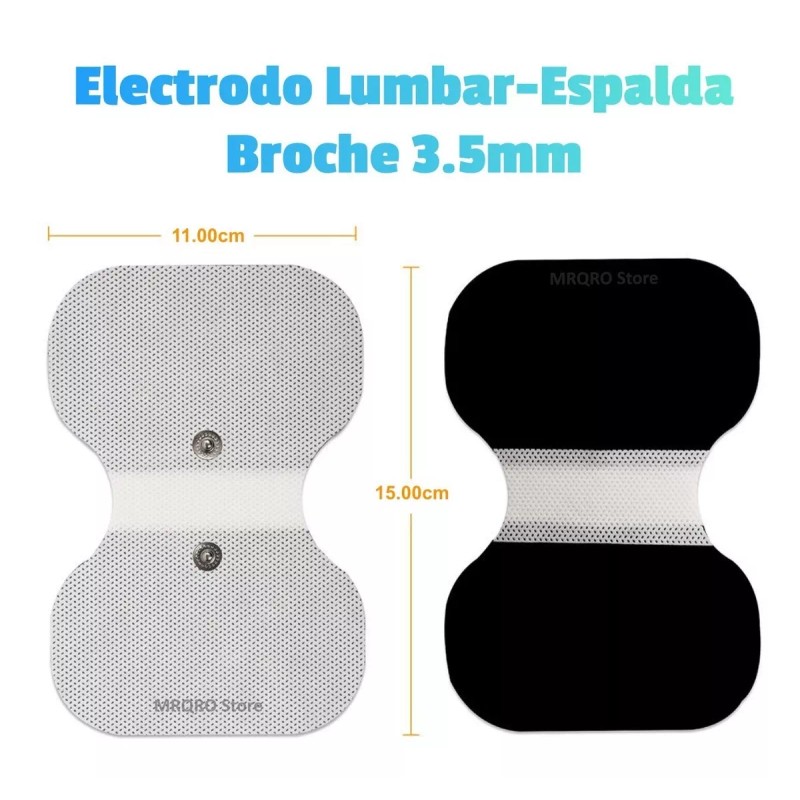 Sensamed Electrodo Grande Lumbar Espalda Cadera Broche 3.5mm Tens Ems