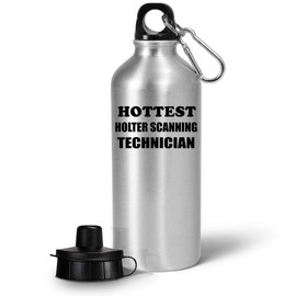 Art by Chelsydale Funny Gifts for Hottest Holter Scanning Technician Water Bottle Tumbler 20oz Reusable Drinkware - HST Cardiovascular Technologist EKG Monitor Tech Gag