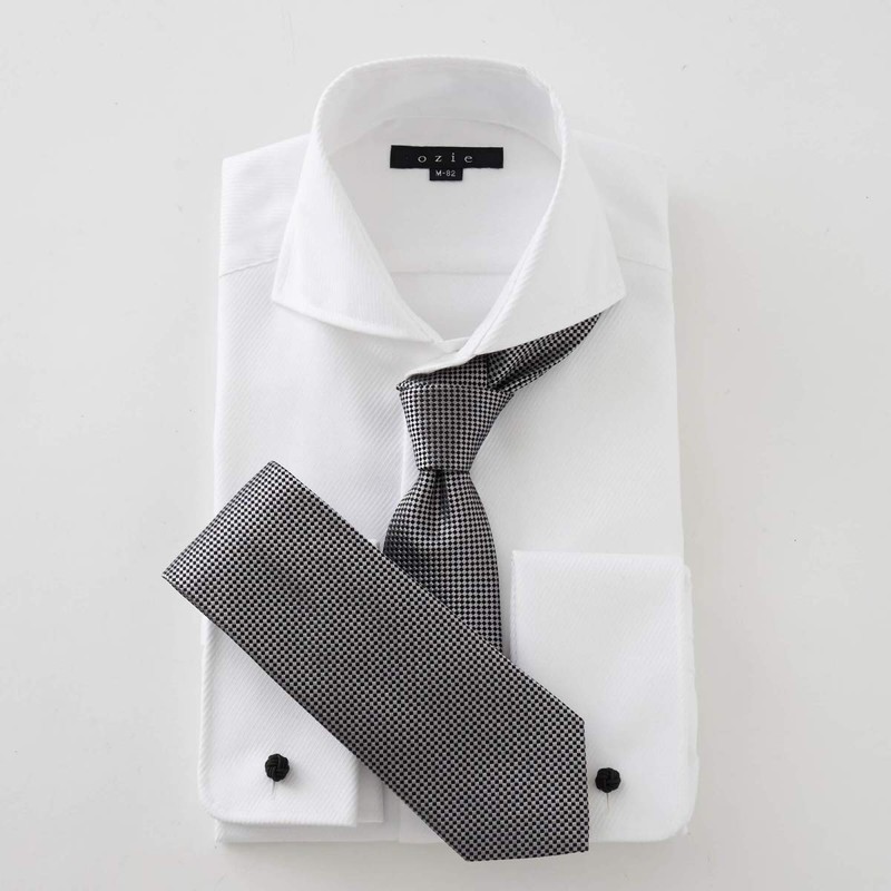 Ojier Men's Necktie/Jacquard Tie, 100% Silk Silk, Plain, Mini Plaid,