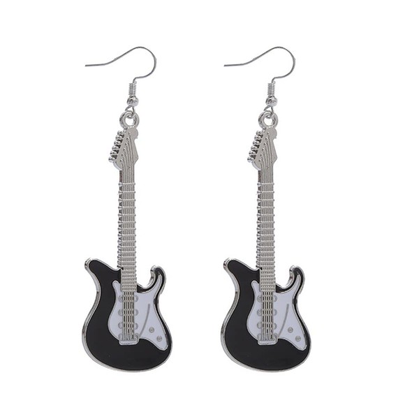 Caiyao Fashion Punk Metal Black White Music Bass Electric Guitar