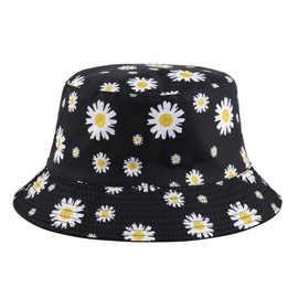 Sibba Summer Bucket Hat Packable Sailor Fisherman Caps for Fishing Golf Camping Travel Large Head Wide Brim Sun Protection Headwear Valentines Day for Men Women Teens Girls (Flower)