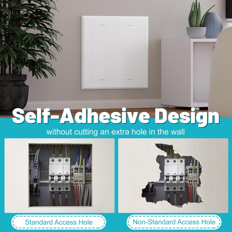 Chiligent Self-Adhesive Access Panel, 10" x 10" Access Door, Plastic