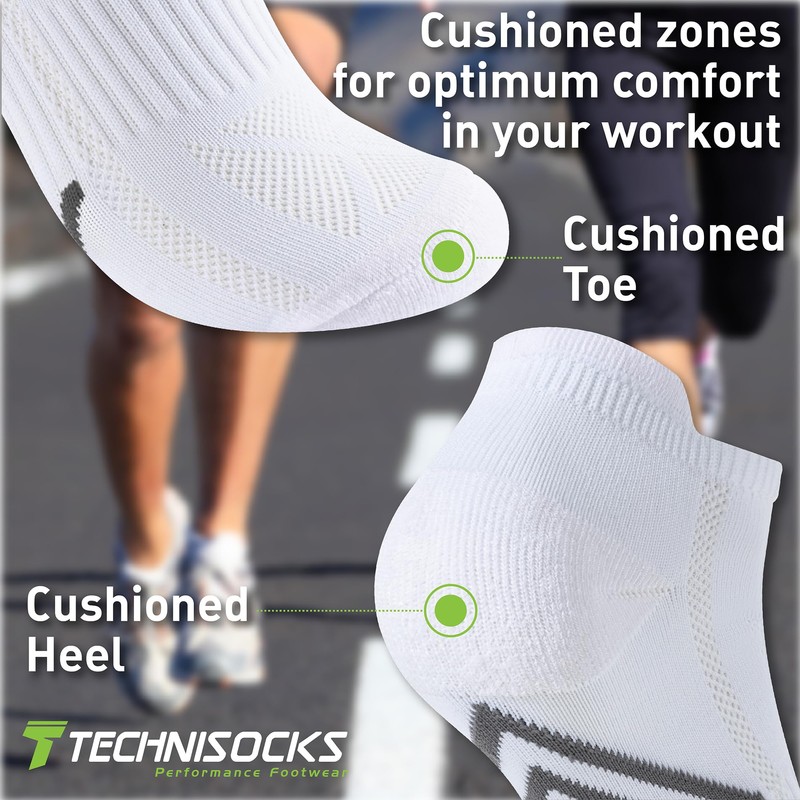 The Essentials Wardrobe 10PK Mens Peformance Trainer Liners - UK