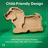Bamboo Divided Suction Plate Baby - Strong Suction Toddler Plates