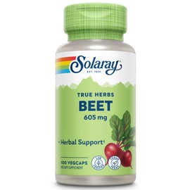 SOLARAY SOLARAY Beet Root 605mg | May Support Cardiovascular Health & Athletic Performance, Kidney, Liver & Blood Health | Non-GMO | Vegan | 100 VegCaps