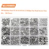 HELIFOUNER 560 Pieces #2-56#4-40#6-32 Phillips Pan Head Machine Screws Nuts