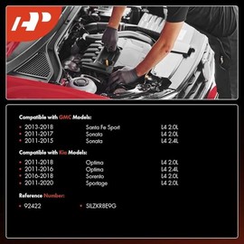 A-Premium Bujías de Iridio y Platino Compatibles con Hyundai Sonata 2011-2017, Santa Fe 2013-2018 & Kia Optima 2011-2018, Sorento 2016-2018, Sportage 