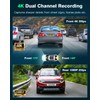 Dash Cam Front and Rear 4K+1080P, UHD Built-in WiFi DashCam