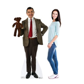 Cardboard People Mr. Bean & Teddy Life Size Cardboard Cutout Standup