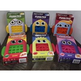 FunBites Kids Food Cutters Set Of 6 Bite-Size Shapes: Hearts Triangles Squares