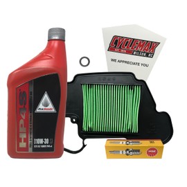 Cyclemax Full Synthetic Tune-Up Kit compatible with 2014-2020 Honda GROM 125 with Air Filter and Spark Plug