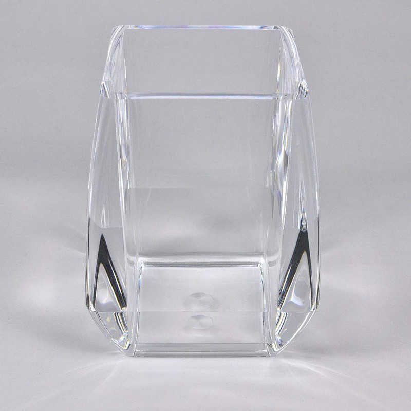 COM. TOP - Acrylic Pen Holder, Clear Desk Pen Cup,