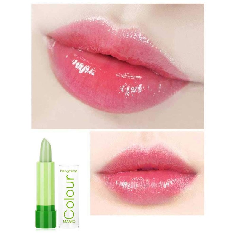 Gireatick 3 Pieces Aloe Vera Lipstick, Magic Colour that Changes