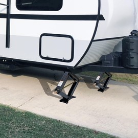 Heavy Duty RV Scissor Jacks - 5000LB Capacity Camper Stabilizer Jacks, 4"-24" Height Adjustable, for Travel Trailers & Campers - Easy Crank Handle Included