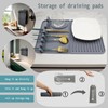 0.24'' Thick Silicone Kitchen Bundle - 15.75"x10.24" Foldable Drying Mat