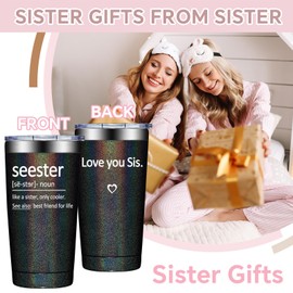 DOEARTE Sister Gifts for Women - Sister Birthday Gift - Christmas, Mothers Day Gifts for Seester- 20oz Tumbler