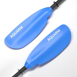 GEAVESS Kayak Paddle 231cm/91.3in, Aluminum Shaft with Reinforced Fiberglass Blade, Adjustable Rowing Paddle for Light Kayaks (Blue)