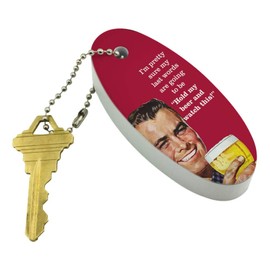 GRAPHICS & MORE I'm Pretty Sure Last Words Going to Be Hold My Beer Watch This Funny Humor Floating Keychain Oval Foam Fishing Boat Buoy Key Float
