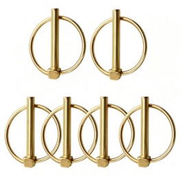 Perni rotondi 6 pezzi, perni 8mm x 70mm, perno di sicurezza zincato con supporto a molla, bullone di sicurezza, per rimorchi, trattori, biciclette, barche