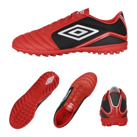 Umbro Boy's Classico 12 TF Jr. Soccer Turf Shoe, Red/White/Black, 3 Little Kid