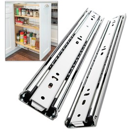 REGUDA Heavy Duty Locking Drawer Slides Full Extension Runners with Lock 12 14 16 18 20 22 24 26 28 30 32 34 36 38 40 Inch Side Mount Ball Bearing Rails Track Glides 150 Lbs (Without Lock, 24 inch)