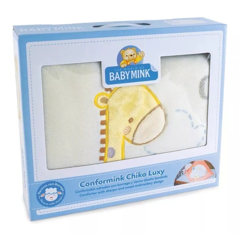 Baby Mink Conformink Chiko Luxy Edredon Bordado Con Borrega