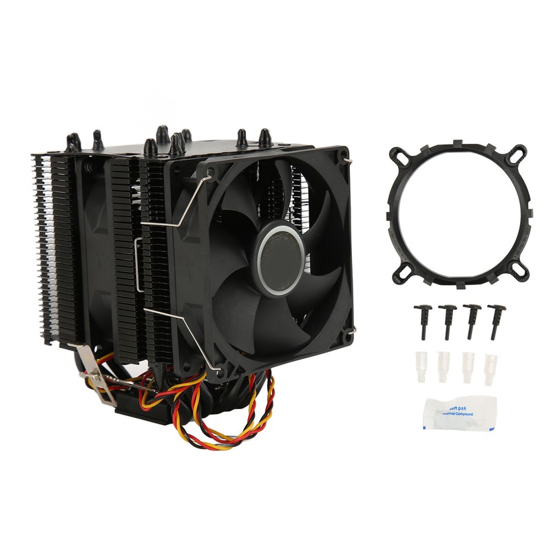 CPU Cooling Fan 6 Heat Pipes Quiet 3 Pin PC