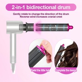 Long Curl Barrel Volumizing Brush Attachment, Adapter Hair Dryer Convert to Supersonic Hair Dryer Curling Wand Styler forDysonAirwrap Styler for Dyson Hair Dryer Attachment, Styling Tool.
