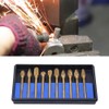 10Pcs Grinding Heads Carbide Tungsten Steel Woodworking Carving Abrasive Rotating