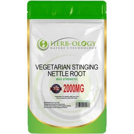Herb-Ology Stinging Nettle Root Capsules | 60 Nettle Root Capsules (10:1 Extract) 2000mg per Serving | Suitable for Vegitarians & Manufactured in The UK in an ISO Certified Facility