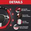 NBTEPEM 6 PCS Bling Car Accessories Set, Leather Steering Wheel