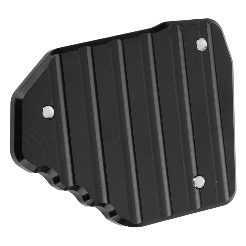Black Motorcycle Kickstand Extension Plate Aluminium Alloy Side Stand Enlarger