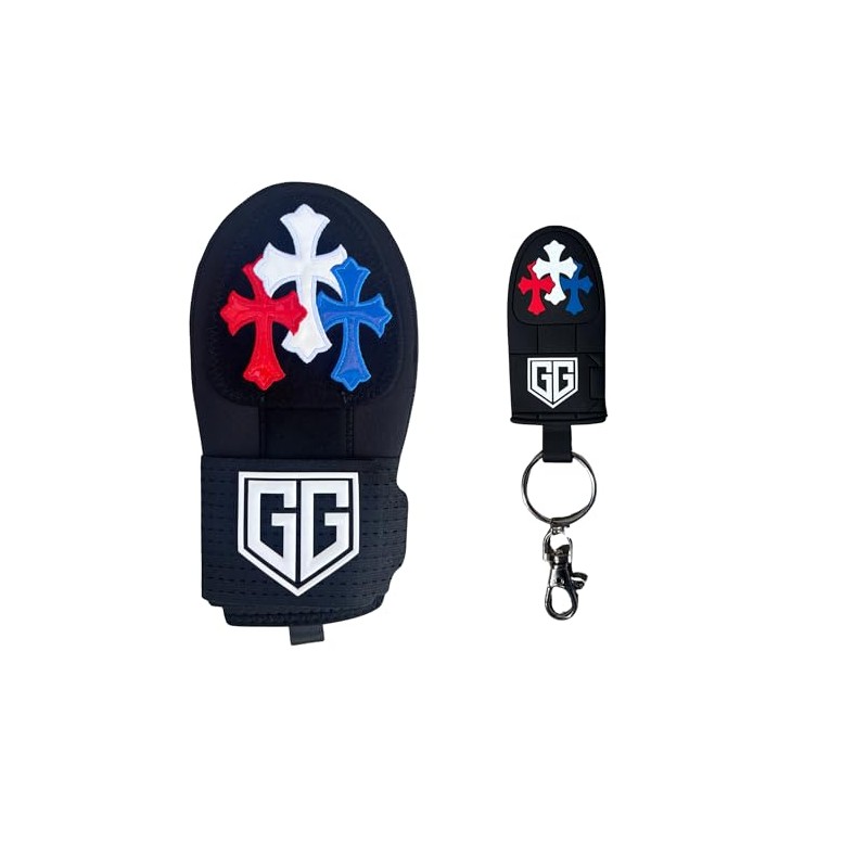Youth Baseball/Softball Sliding Mitt - w/Keychain Mini-Mitt (USA Crosses)